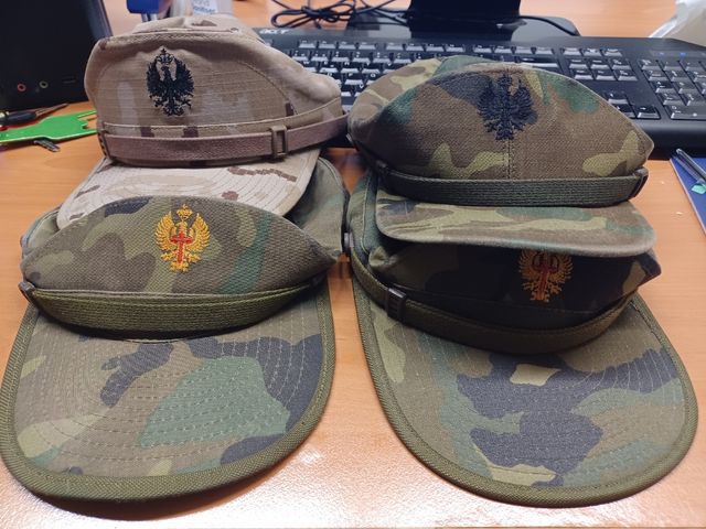 Gorras faena ejército español árida, mimeta lote