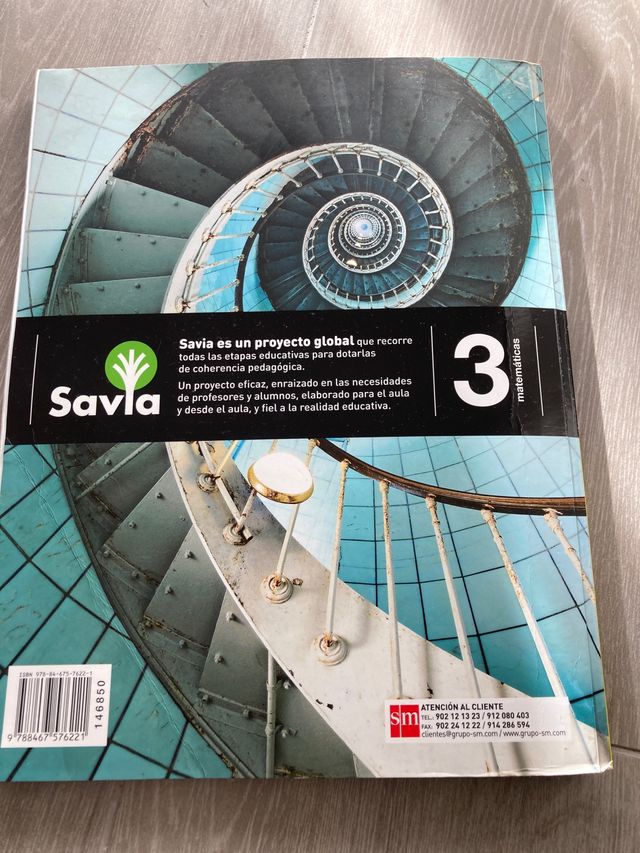 LIBRO MATEMÁTICAS 3 eso Sm. ISBN978467576221