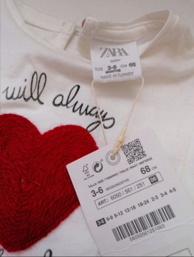 Camiseta manga larga de zara (nueva)