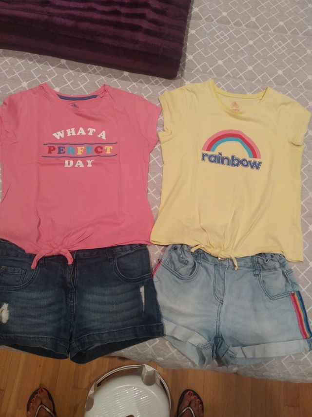 Lote 2 conjuntos camiseta y pantalón corto