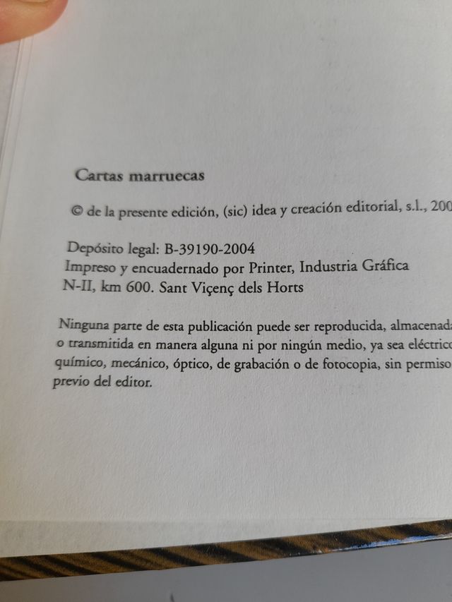 cartas marruecas de José Cadalso, ed. sic