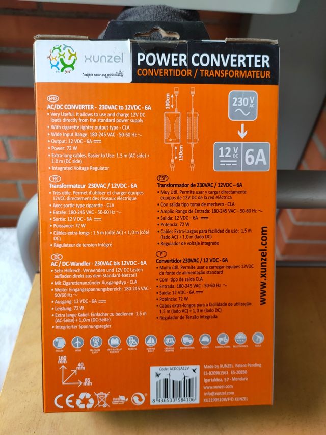 Transformador marca Xunzel