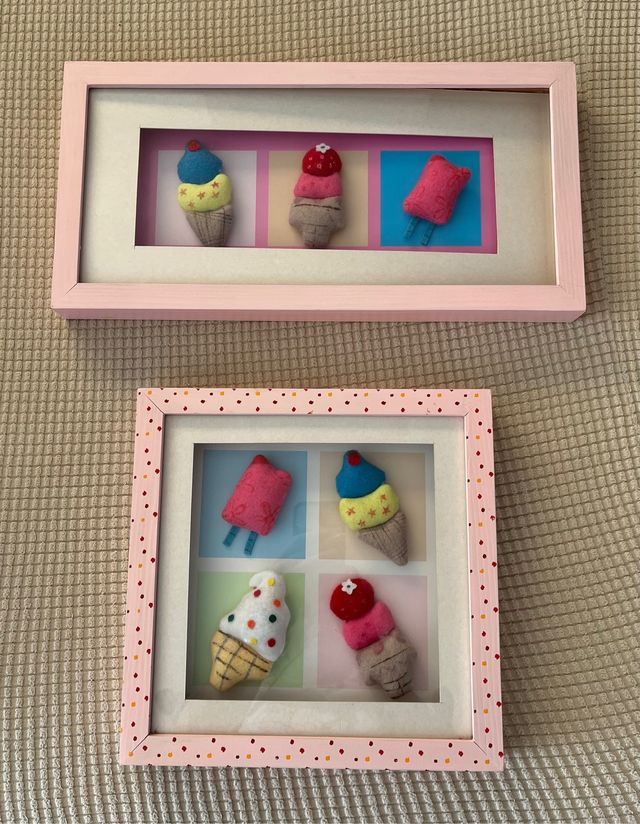 Cuadros borde de madera