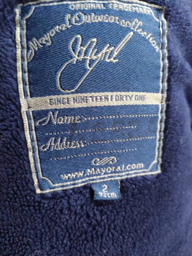 Abrigo forrado, azul marino, 92 cm