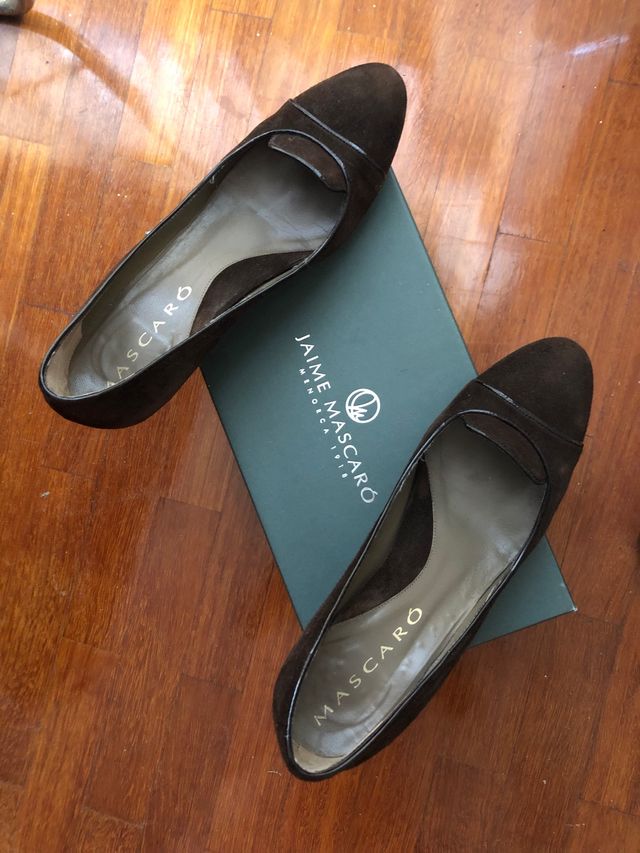 Oportunidad. Zapatos cuña piel Jaime Mascaro n.39