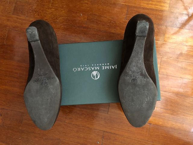 Oportunidad. Zapatos cuña piel Jaime Mascaro n.39