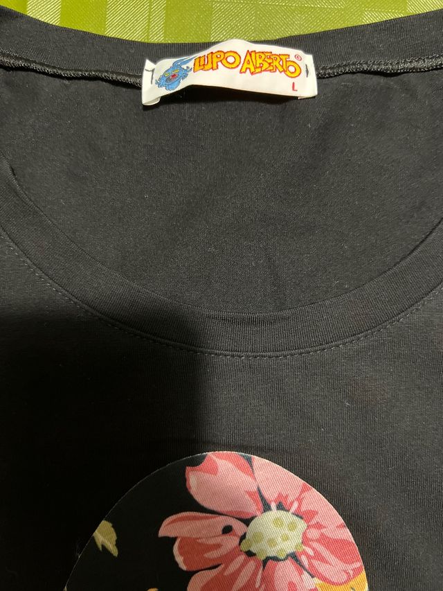 Maglia in cotone nera taglia L