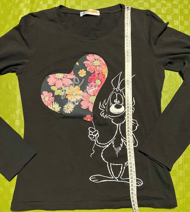 Maglia in cotone nera taglia L