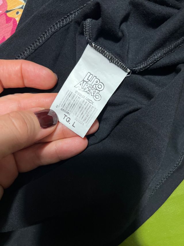 Maglia in cotone nera taglia L