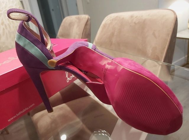 Zapatos Lolita Blu en piel y ante. Precio negociab