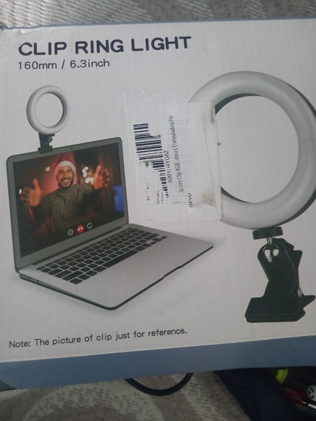 Aro de luz para ordenador.