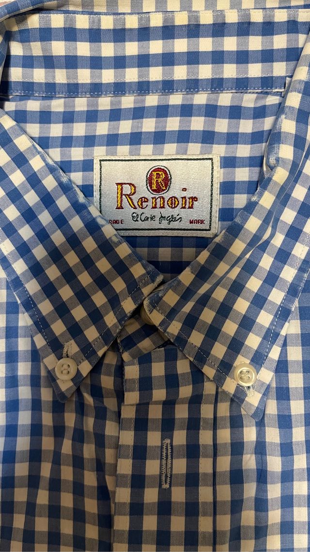 Camisa a cuadros azules hombre "Renoir"