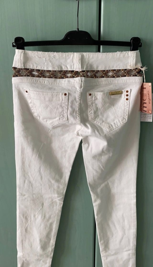 Jeans bianco donna tg 26 Met 