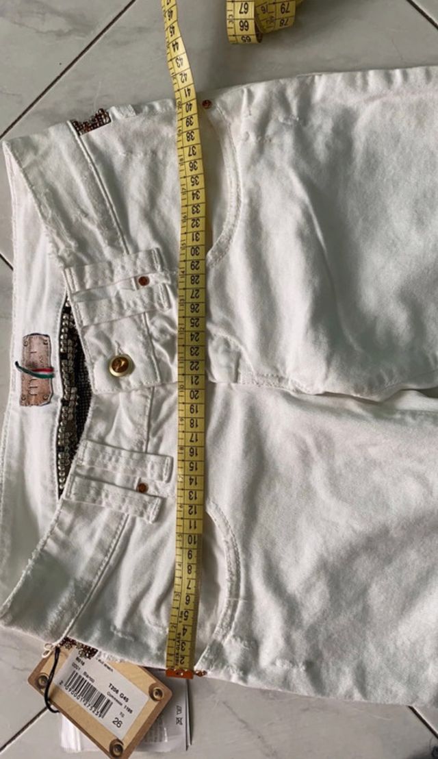 Jeans bianco donna tg 26 Met 