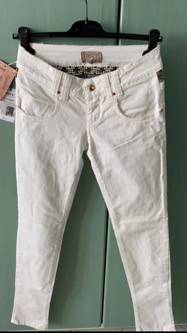 Jeans bianco donna tg 26 Met 