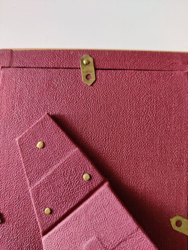 Coppia di portafoto in legno naturale e vetro