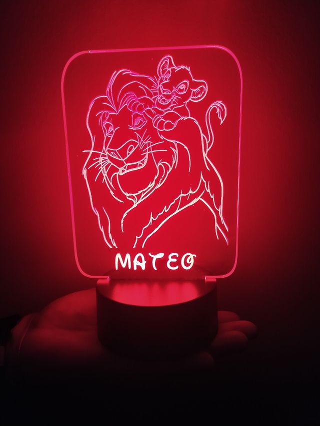 Lampara led personalizada.