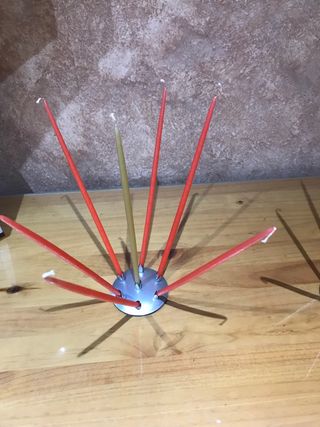 Dos Soportes con 6 velas cada uno 