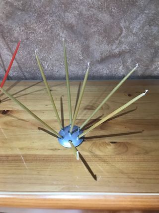Dos Soportes con 6 velas cada uno 