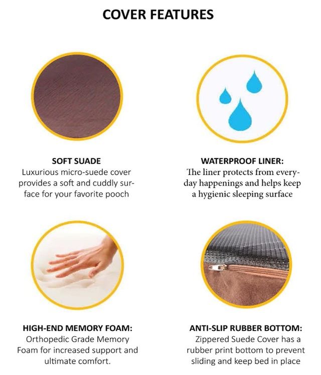 Cama viscoelástica ortopédica para perro