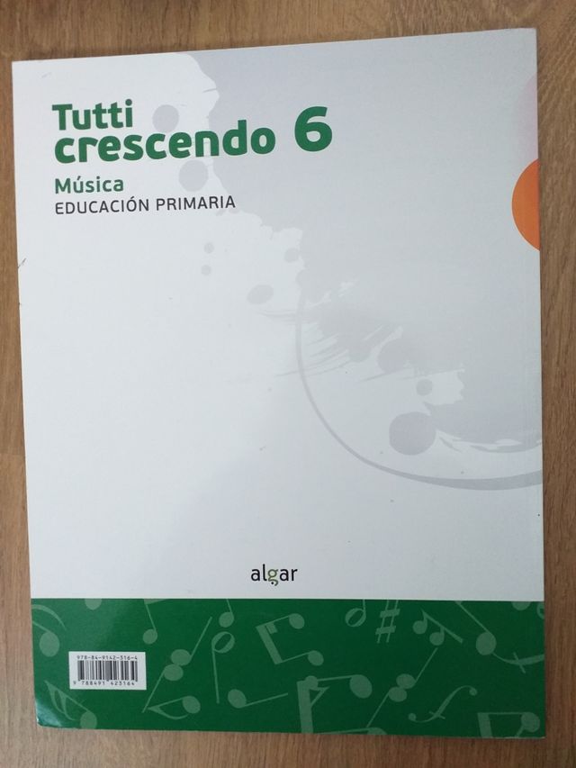 libro de música Tutti crescendo 6 primaria