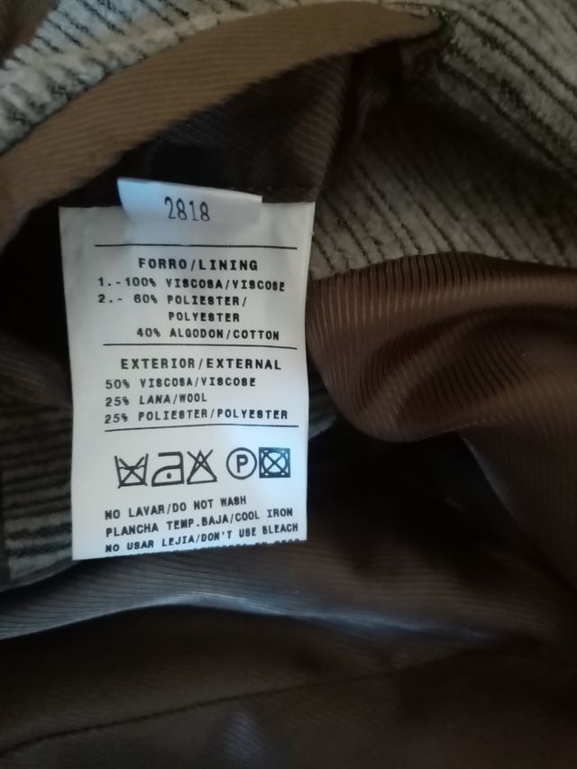 Americana hombre lana Caramelo