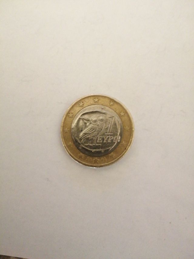 Moneda Griega de 1 euro búho de la suerte
