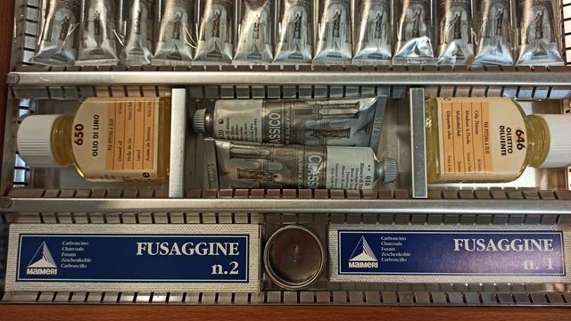 Caja de pinturas de óleo