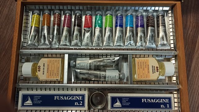 Caja de pinturas de óleo