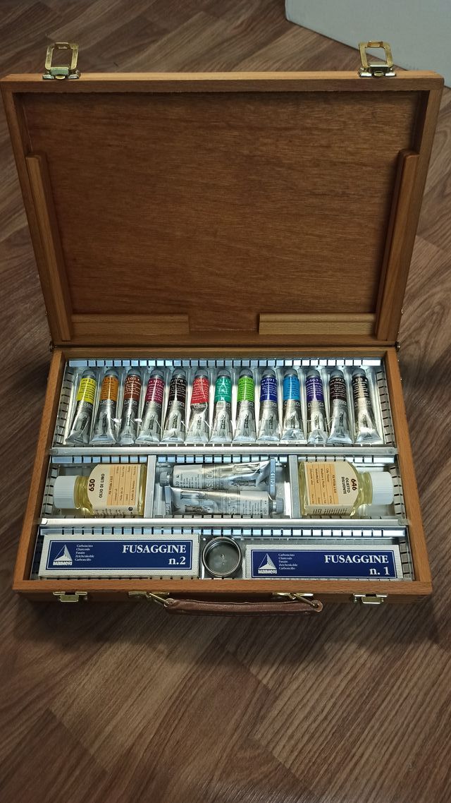 Caja de pinturas de óleo