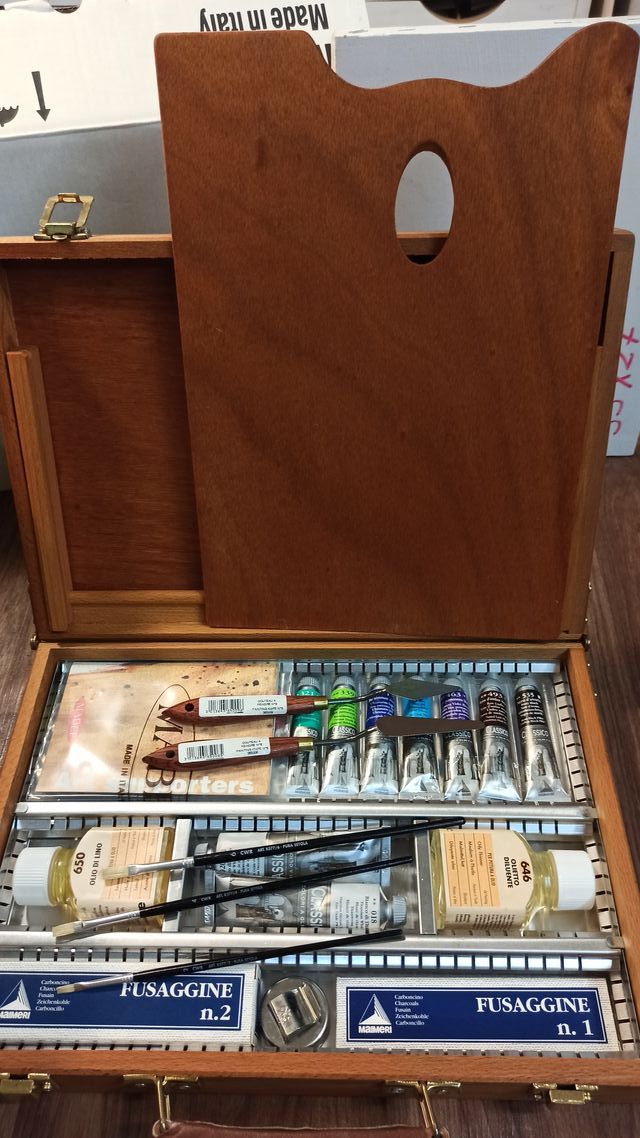 Caja de pinturas de óleo