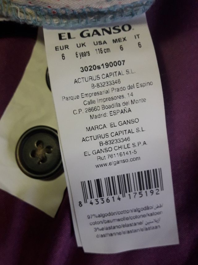 Pantalón marca El Ganso
