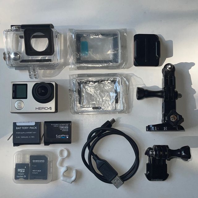 Cámara GoPRO HERO 4, 12MP, con tarjeta MICRO