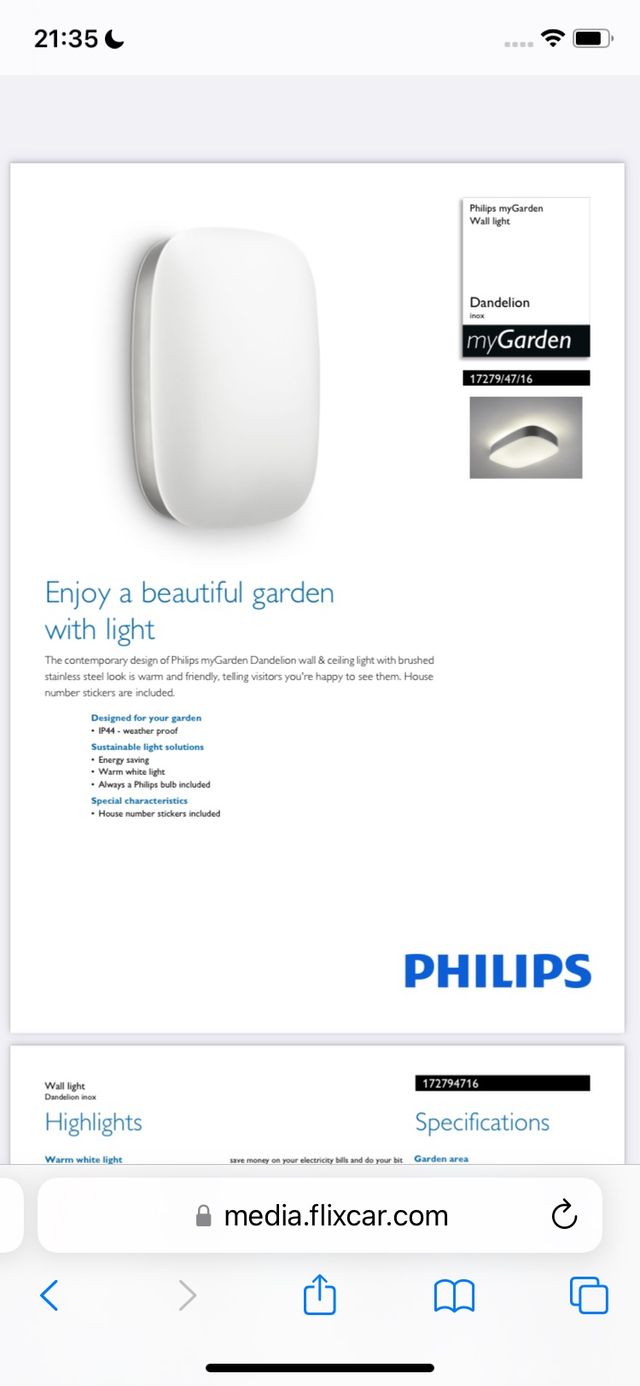 Aplique Philips pared