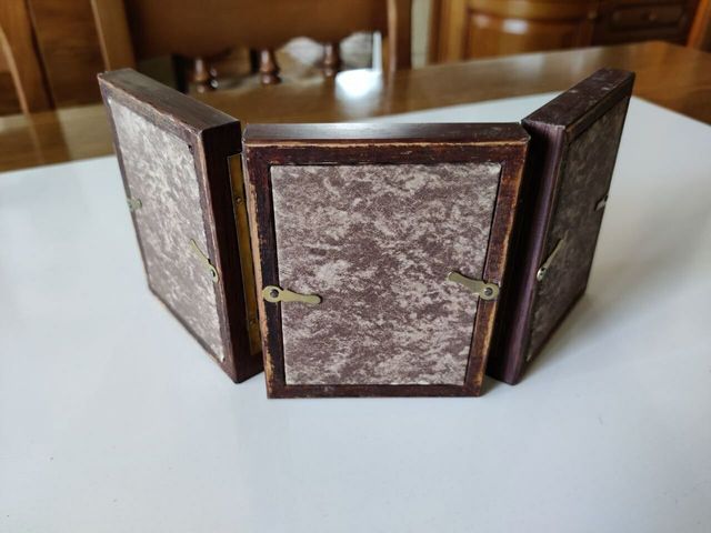 Portafoto triplo con cornice in legno