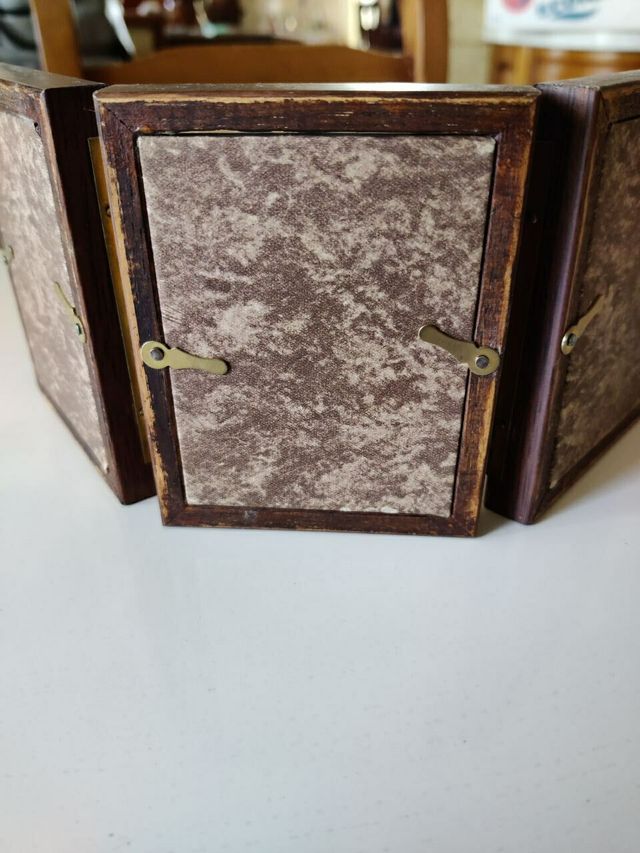 Portafoto triplo con cornice in legno