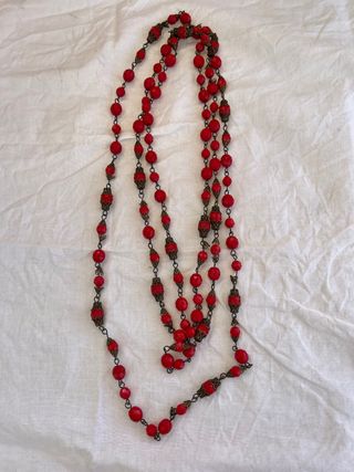 Collar Rojo y pendientes