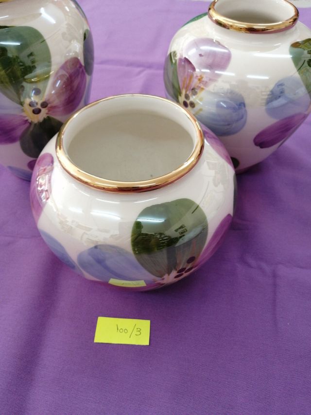 Juego 3 Jarrones ceramica