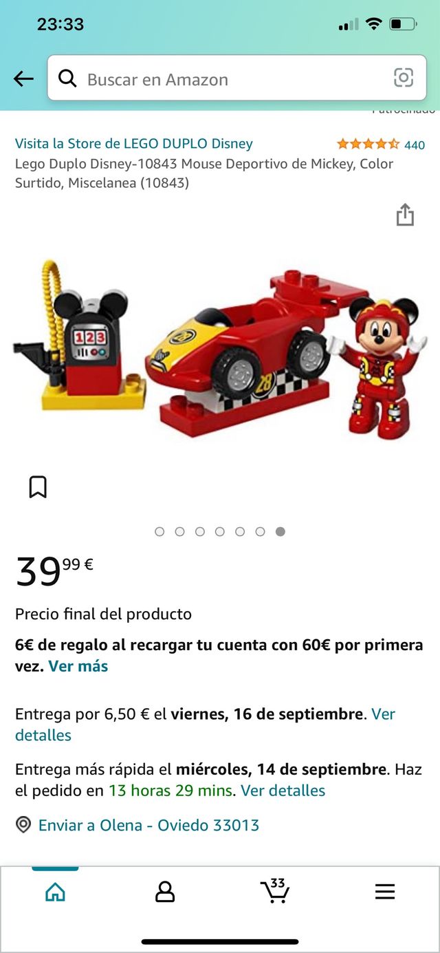 Lego Duplo Disney Mickey Mouse deportivo