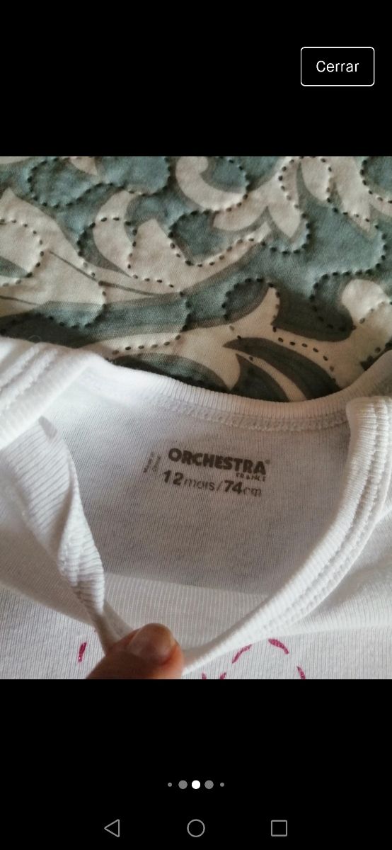 Lote Body x 5 Bebé Niña 12 meses