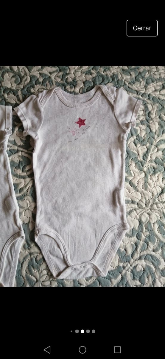 Lote Body x 5 Bebé Niña 12 meses