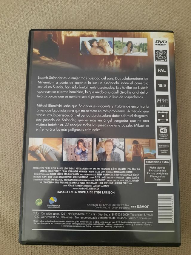 2 DVDs Millenium 2 y 3 (SOLO ENVÍO)