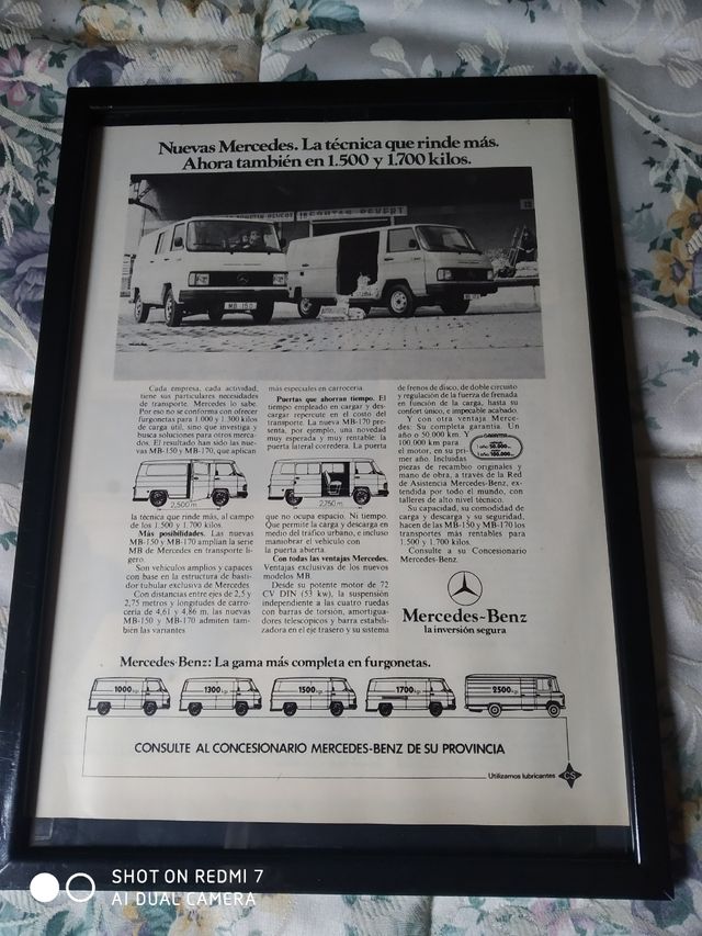 mercedes furgonetas cuadros
