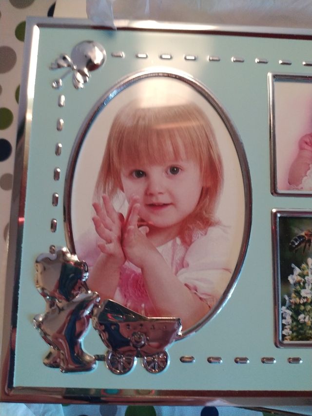 Marco de Plata para fotos de bebe