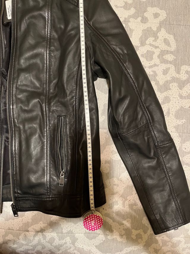 Cazadora cuero ovino 100%