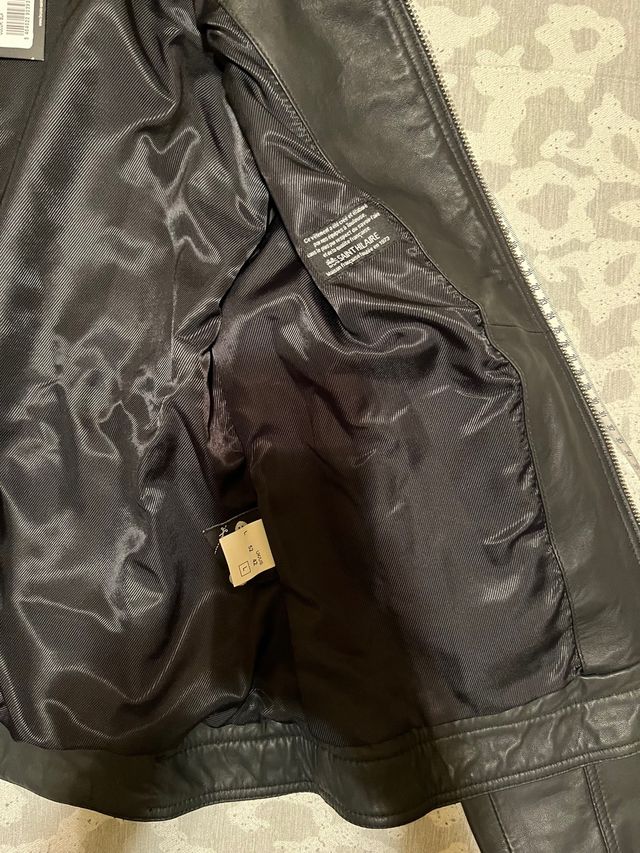 Cazadora cuero ovino 100%