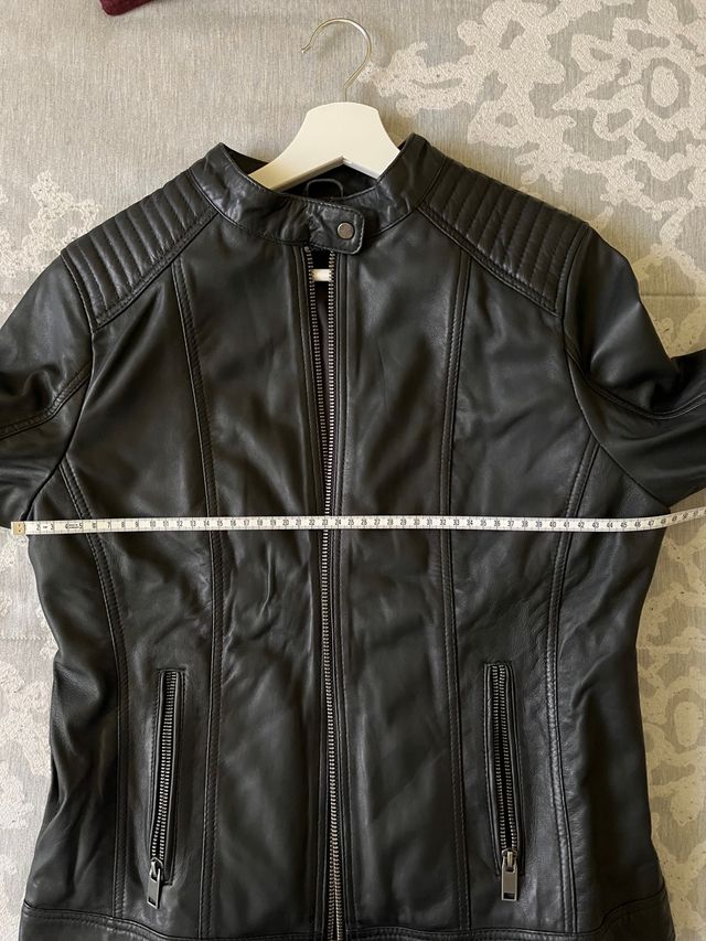 Cazadora cuero ovino 100%