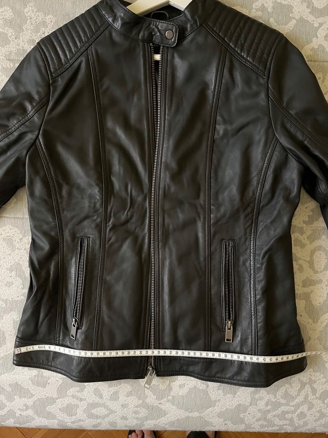 Cazadora cuero ovino 100%