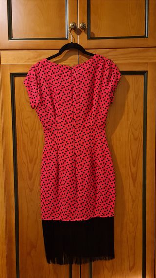 Vestido lunares y flecos