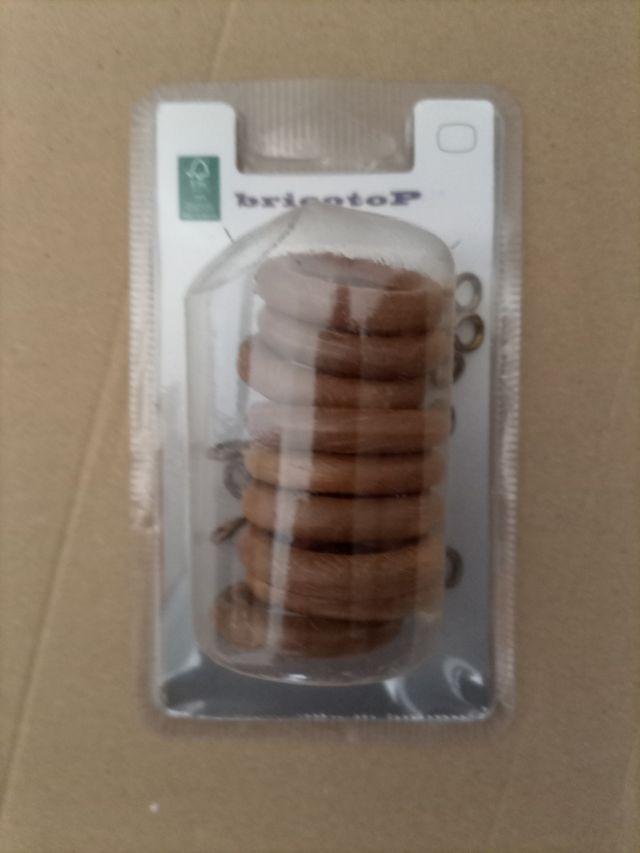 10 anillas de madera